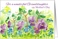 Happy Mother’s Day Granddaughter Watercolor Violets card