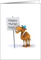 Happy Hump Day! Camel and Sign, Humorous card