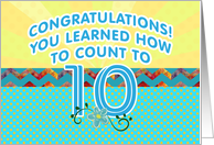Congratulations! You Learned To Count To Ten, Developmental Milestones card