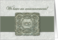 We Have An Announcement! card