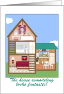 Congratulations on House Remodeling, Doll House Illustration card