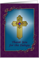 Thank You for the Eulogy, Cross, Religious card