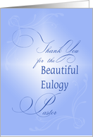 Thank You For The Eulogy Pastor, Religious, Cross of Light card
