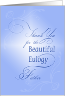 Thank You For The Eulogy Father, Priest, Religious, Cross of Light card