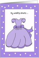 Flower Girl Card -- Sweet Dreams in Lavender card