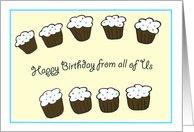 Group Birthday Card -- Cupcakes card
