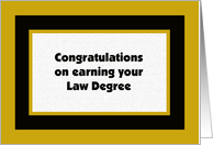 Law Degree Graduation Card