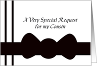 Cousin Ring Bearer Card -- Black Bow Tie card