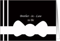 Future Brother in Law Will You Be My Groomsman? Card -- White Bow Tie on Black card