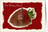 Post Wedding Brunch Invitation -- Chocolate Covered Strawberry card