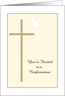 Invitation for Confirmation Card -- Cross and Dove card
