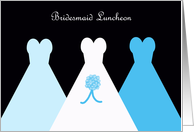 Blue Bridesmaid Luncheon Invitation card