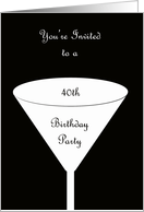 40th Birthday Party Invitation -- A Toast for Your 40th Birthday card