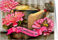 Happy Grandparents Day, Watering Can, Flowers & Butterfly card
