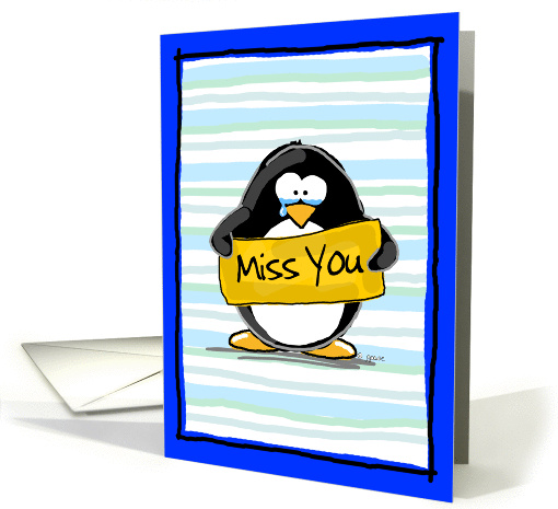 Miss You Penguin card (79181)