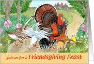 Invitation - Friendsgiving Feast, Fowl Friends card