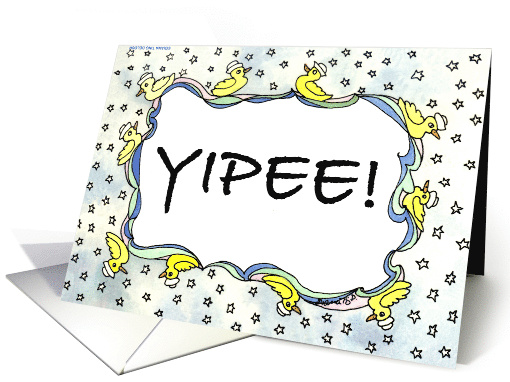 Expecting Announcement Duckie Yipee! card (208498)