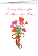 Mother-in-Law Day Heart Bouquet card