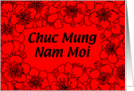 Tet Chuc Mung Nam Moi Red Blossom card