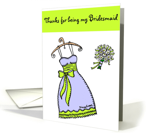 Thanks for being my Bridesmaid card (135218)