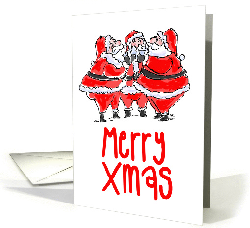 Christmas Humor-happy holidays humor-Santa Claus Party of Ho card