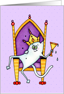 King or Queen Cat Congratulations Card