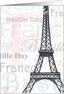 Bastille Day Eiffel Tower Holiday Card