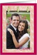 Just Married Announcement Scrapbook Photo Insert Card