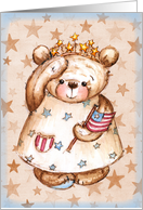 Independence Day - July 4th, Patriotic Bear card