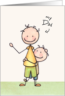 Father Birthday Card From Son, Best Friend- Cute Stick Figures card