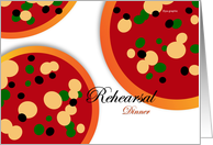 Pizza Themed Rehearsal Dinner Invitation card