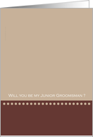 Junior groomsman cards - be my junior groomsman card