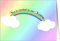 Rainbow Wedding Invitation card