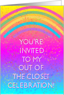 Coming Out of The Closet Party Invitation card