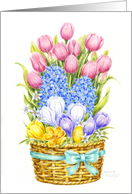 Easter Colorful Floral Beauty Spring Basket of Joy card