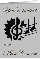 Music Concert Invitation card