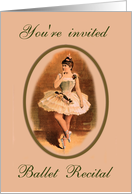 Ballet Recital Invitation card