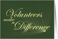 Volunteers Make a Difference card