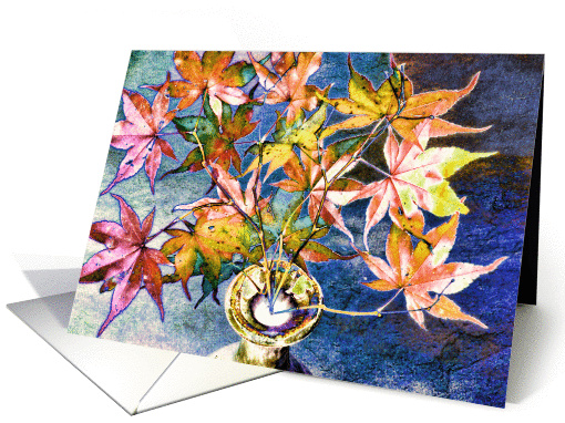 Maple Leaves Impressionist Still Life Blank Inside card (973517)