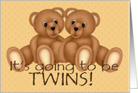 New Baby Twin Bears card