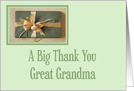 Christmas gift thank you,Great Grandma card