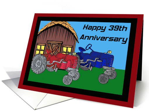 Vintage Tractors 39th Anniversary card (368722)