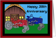 Vintage Tractors 39th Anniversary Card