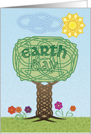 Earth Day card with Celtic Knotwork theme, blank inside card