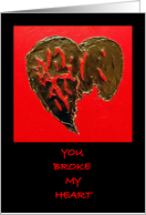 BROKEN HEART card