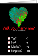 Will you marry me? card
