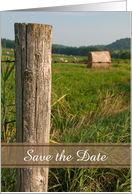 Wedding Save the Date Announcement, Green Pastures, Custom Personalize card