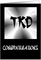 Congratulations - Taekwondo card