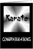 Congratulations - Karate card