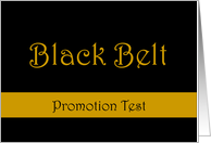 Martial Arts Black Belt Promotion Test Invitation card